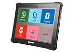 Brondi Amico Tablet 10.1 pollici, Wi-Fi e Rete 3G, Dual SIM standard, Sistema operativo Android, con Icone Grandi e Funzionalità Cellulare, Nero