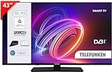 TELEFUNKEN TE43750B45I2K - Smart TV 43 Pollici, Full HD, DVB-T2, Nero