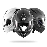 DIEFFE Casco Modulare Moto DF901 Casco Apribile Flip Frontale Sport Racing Touring Ventilazione Doppia Visiera Antigraffio Antiappannamento Parasole Omologato ECE 22 05 (Neo Opaco, Small)