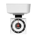 Salter 022 WHDR Bilancia da cucina meccanica dietetica, compatta, bilancia per alimenti senza batteria con quadrante grande, Capacità massima 500 g, Misure con incrementi di 5 g, Dimensioni 11 x 15 cm