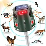 Repellente per Gatti Ultrasuoni Solare, Dissuasore per Gatti da Giardino Impermeabile, 5 Modalità Regolabili, Caricamento Solare, 360° Efficace per Gatti, Cani, Uccelli, Topi