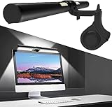 OOWOLF Lampada per Schermo LED 41cm, Lampada da Scrivania USB con Controllo Touch, 3 Temperature di Colore e Luminosità Regolabile, Luce da Lavoro con Funzione di Memoria per Ufficio e Casa