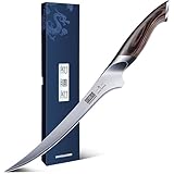 HOSHANHO Coltello per Sfilettare Pesce e Carne, 23cm Coltello da Disosso Super Affilato, Coltello cucina Professionale in Acciaio Inox