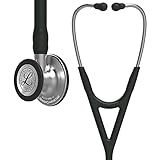3M Littmann Stetoscopio diagnostico Cardiology IV, testina con finitura standard, tubo auricolare nero, connettore e archetto inossidabili, 69 cm, 6152
