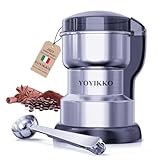 Macina Caffe' Elettrico 300W, Macinacaffè, Macinatura Regolabile Macina Caffe per Espresso/Gocciolamento/Versamento. Macinacaffè Per caffè, spezie e altri alimenti (Argento-210)