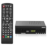 Decoder Digitale Terrestre, Decoder DVB-T2 H.265 HEVC Main 10Bit, Ricevitore Digitale Terrestre USB PVR Lettore Multimediale, Full HD 1080p, HDMI, SCART