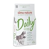 Almo Nature Daily - Crocchette per Cani Adulti - Gusto Agnello, Pollo e Riso - Cibo Secco Completo e Bilanciato - Sacco da 12 kg