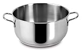 Lagostina Every Casseruola Fonda Ø 18 cm in Acciaio Inox 18/10 con Fondo Lagoseal Plus, Esterno Satinato e Ampie Manicature, Adatta a Tutte le Fonti di Calore, Inclusa Induzione