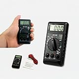 Topolenashop Multimetro Digitale Tascabile Ultra Sottile con Puntali - Misuratore AC/DC 750V/1000V, Amperometro, Ohmmetro, Tester Diodo Triodo, Display LCD Retroil DT 182