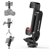 SYNCWIRE Adattatore Cellulare per Treppiedi, Attacco Smartphone Treppiede Con 2 Cold Shoe, Base Combinata Con Vite 1/4' E Supporto Cold Shoe, Morsetto Treppiede Rotante A 360°, Sostegni per Fotocamera