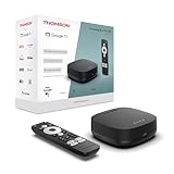THOMSON Streaming Box 270 Plus, Google TV, 4K UHD, Controllo Vocale, Assistente Google, Google Cast, Netflix, Disney Plus, Wi-Fi, Alimentatore Con Prese Multiple, 3 GB RAM, 32 ROM