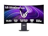 LG UltraGear OLED 45GX950A Monitor Gaming 45' 5K2K (5120x2160), 21:9 Curvo, 165Hz, Dual Mode, 0,03ms (GtG), Speaker Stereo 10W, G-Sync, FreeSync Premium Pro, HDMI 2.1, DisplayPort 2.1, USB-C, Nero