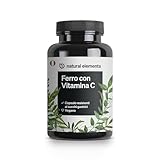 Integratore Ferro 20 mg (da bisglicinato ferroso) per capsula – con 42 mg di vitamina C naturale – vegano, insapore – 180 capsule – materia prima pregiata: FerrochelTM (chelato di ferro)