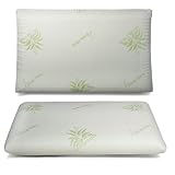 DREAM HAVEN - Cuscino Memory Foam a Saponetta con Federa in Aloe Vera, Cuscino letto Cervicale e Ortopedico, Guanciale Letto Anti Acaro e Anallergico