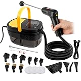 Pulitore a vapore portatile per la casa con impugnatura regolabile a 3 livelli, pulitore a vapore 105℃ ad alta temperatura e 3 bar di pressione, serbatoio dell'acqua da 1,6 L, con 16 accessori, per