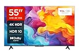 TCL 55V6B TV 55' 4K HDR Ultra HD Google TV con design senza bordi Dolby Audio Compatibile con Google Assistant