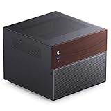 Jonsbo N4 NAS Case Nero – Case Micro-ATX compatto per NAS fai-da-te, spazio per 6x HDD da 3,5' e 2x da 2,5', 4 slot low-profile, USB-C e USB-A, design in legno