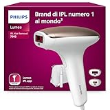 Philips Lumea 7000 Series, dispositivo di epilazione IPL, alternativa ai dispositivi di epilazione laser, con rifinitore a penna Satin Compact, 2 accessori per viso e corpo, modello BRI921/00