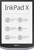 PocketBook, e-Book Reader 'InkPad X' (32 GB di memoria, display da 26,12 cm (10,3 Zoll) E-Ink Carta, SMARTlight), colore: grigio metallizzato