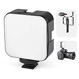 Venidice Mini lampada video LED da 49 pollici, funziona con batterie AA per fotocamere DSLR Canon, Nikon, Sony, smartphone, per matrimoni