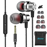 Blukar Cuffie Auricolari In-Ear, Cuffie con Filo Stereo con Microfono e Controllo Volume-Alta Definizione, Bassi Potenti, Isolamento del Rumore,Jack 3,5 mm, Compatibile con Smartphone Android