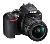 Nikon D3500 Fotocamera Reflex Digitale con Obiettivo Nikkor AF-P 18-55, F/3.5-5.6G VR DX, 24.2 Megapixel, LCD 3', SD da 16 GB 300x Premium Lexar, Nero