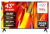 TCL 43V5C TV LED Direct QLED Full HD Smart da 43' con Android TV e HDR - Compatibile con Google Cast e Google Home, design sottile
