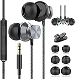 HOISTAC Auricolari in-ear con microfono, auricolari magnetici sportivi, isolamento del rumore, ad alta definizione, bassi potenti per Huawei, Samsung, Xiaomi, OPPO ecc. (1 pacchetto)