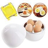 Microonde uova caldaia,uovo caldaia cucina forniture,forma di uovo,Bianco, per 4 uova, Taglia Uova Gratuito