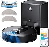 Proscenic Q8 Max+ Robot Aspirapolvere Lavapavimenti con Mappatura 8000Pa, 200 min, Evitamento Automatico Degli Ostacoli, Robot aspirapolvere con WiFi/Alexa/App, per Tappeti/Pavimenti/Peli