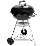 Weber Barbecue Carbone Compact Kettle, Senza Benzina, Compatto, Pitturato, Acciaio Inossidabile, Outdoor