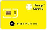 SIM Card con IP STATICO Things Mobile per IoT e M2M con copertura globale e rete multi-operatore GSM/2G/3G/4G LTE, senza costi fissi, senza scadenza e tariffe competitive, con 10 € di credito incluso