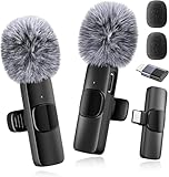 voijump Mini Mic Pro - Micrófono inalámbrico para iPhone, iPad y Android (Paquete de 2) - Micrófono de Solapa con USB-C para grabación de Video, entrevistas, podcasts, Vlogs, ASMR, TikTok y Youtube
