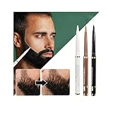 Mens Beard Filling Pencil Natural Eyebrows Beard Filler Pen,Mustache Styling Pen,Natural Looking Beard,Ffective Enhance Facial Hair, Lasting For A Long Time.