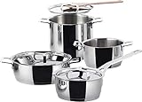 Alessi Batteria pentole in acciaio POTS&PANS 7 pz.