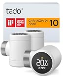 tado° termostato intelligente X – Trio Pack, controllo del riscaldamento tramite app e smart speaker (Alexa, Siri, Google Assistant), installazione fai da te
