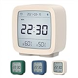 qingping Bluetooth Alarm Clock, Works with Mi Home, Smart Digital App Controlled Clock with Date, Time, Temperature, Humidity, Snooze, 16 Alarms and 8 Ringtones