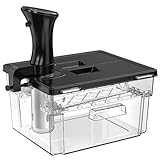 Sous Vide Contenitore con Coperchio Contenitore Sous Vide con Rastrelliera 11L per Roner Compatibile Tutte Marche Multifunzione Trasparente Policarbonato Senza BPA