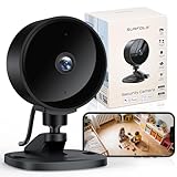 Surfola Telecamera Wi-Fi Interno, 1080P FHD Videocamera Sorveglianza per Neonati/Animali con Rilevamento Movimento e Sonoro AI, Visione Notturna, Audio Bidirezionale, Alexa e Google Home