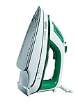 Braun TexStyle 3 TS345, Ferro da Stiro a Vapore, Piastra in Ceramica, Supervapore 100g/min, Serbatoio 300ml, Termostato regolabile, Vapore Verticale, Verde