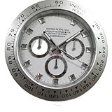 mhyGlayleure Orologio da parete creativo di alta gamma Orologio da parete a immersione diamante per sala da pranzo, soggiorno, sala studio 34cm (argenteo)