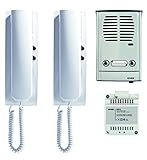 Vimar 885E Kit citofonico bifam. 4+2 cond. 88TD + 8870, dimensioni del pannello di ingresso 105x161x35mm (larghezza x altezza x profondità)