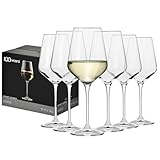 Krosno Bicchieri da vino bianco grandi | Set di 6 | 390 ML | Collezione Avant-Garde | Cristallo senza piombo | Per casa, ristoranti & feste | Lavabili in lavastoviglie