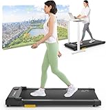 UREVO Tapis Roulant AI Intelligente, Tapirulan Elettrico Salvaspazio Silenzioso sotto la scrivania，Controllo Remoto o APP, Doppio Assorbimento Degli Urti, Modalità MIIT, per Ufficio & Casa 120kg