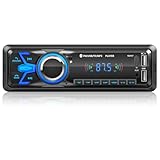 Autoradio Bluetooth,Wistrue Stereo Auto Bluetooth Autoradio 1 DIN FM Radio Auto Lettore MP3 Supporta 2 USB/Ricarica rapida/SD/AUX/Telecomando/supporto iOS/Android