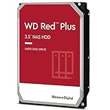 WD Red Plus 6TB NAS Hard Disk Interno 3,5' - 5400 RPM, SATA 6Gb/s, CMR, Cache da 256MB