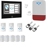 ITALIAN ALARM - Allarme Casa Senza Fili Anti Jamming, Antifurto Casa Wireless Anti Jammer con Schermo Touch 7', Supporta scheda SIM, Gestione Smart con APP, Assistenza Telefonica Italia