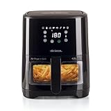 Ariete 4639 Friggitrice ad aria 4,5L, 1300W, Capacità 4,5L, 8 programmi, Funzione Grill, Temperatura fino a 200°C, Nero