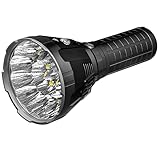 IMALENT MS18 Torcia LED, Led Torcia Ricaricabile Potente Professionale 100000 Lumen, Impermeabile IP56 Tattica Alta Potenza Torcia con 8 modalità per Campeggio Escursioni Emergenza