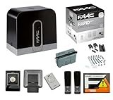 Faac Rapid Kit, Automazione Elettromeccanica 24V Cancelli Scorrevoli, Peso Max Anta 400 Kg, Motoriduttore C720-C721 1059995